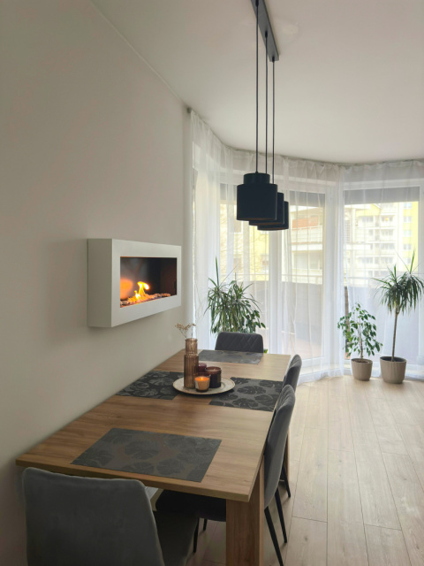 BIOKOMINEK WISZĄCY 900X400 BOX BIAŁY MAT