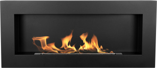 BIOKOMINEK WISZĄCY 900X400 BOX CZARNY MAT